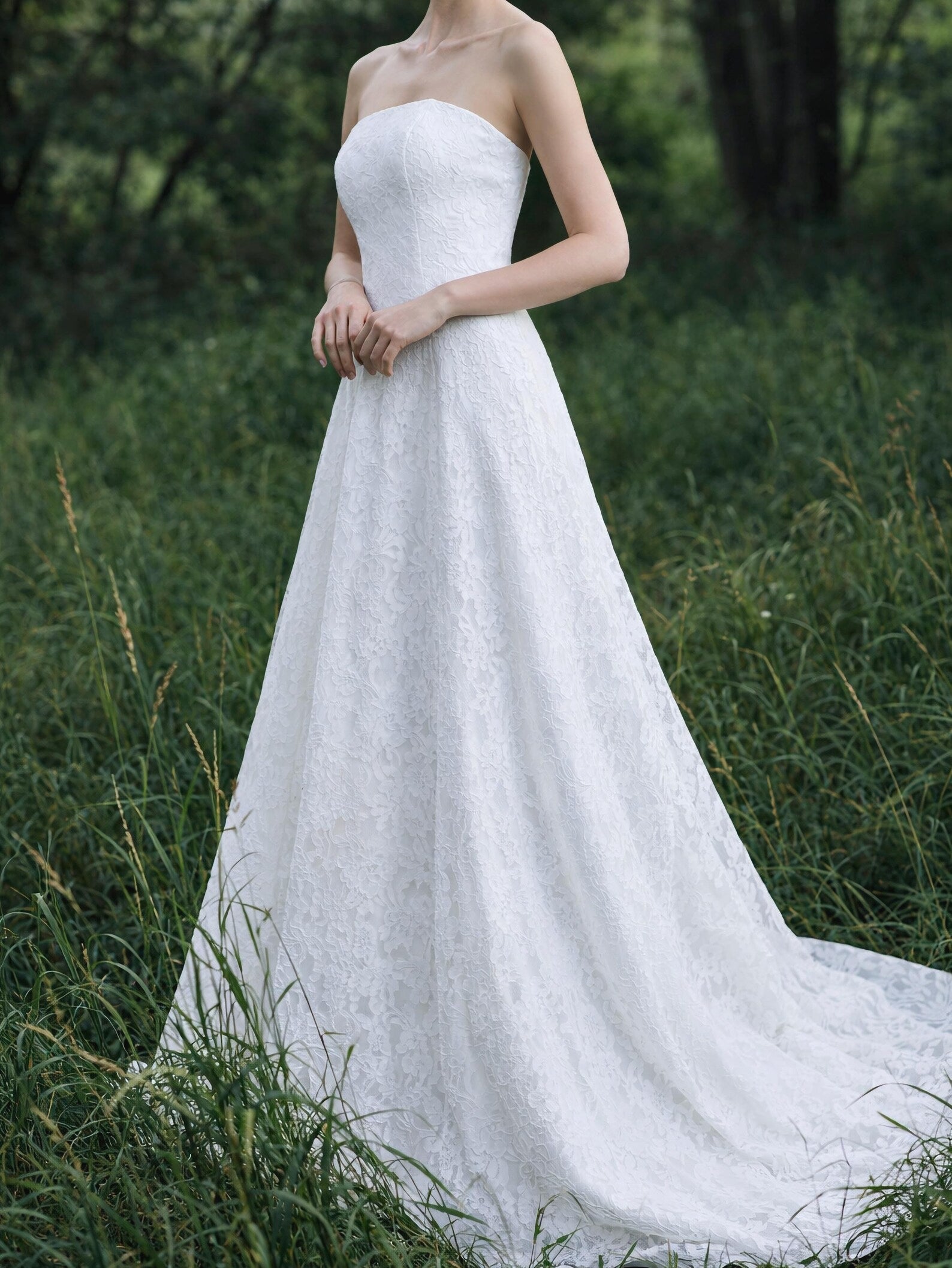Strapless Lace Wedding Dress