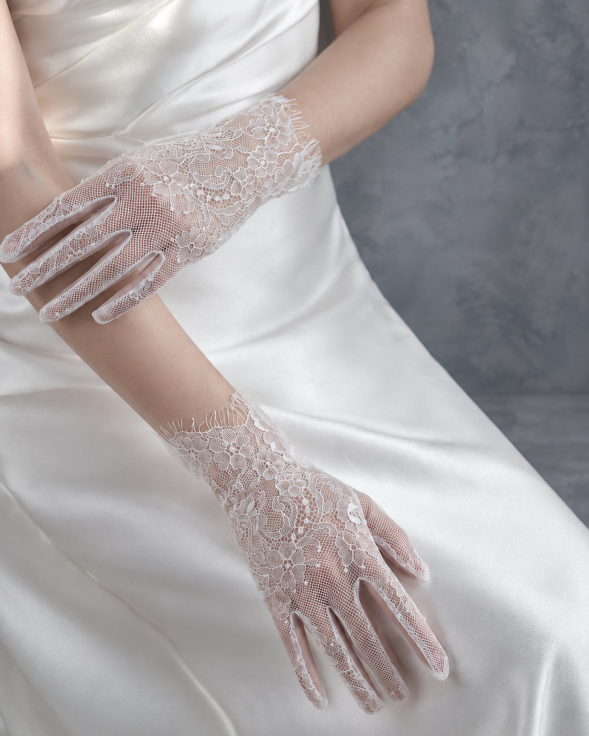 Chantilly Lace Wedding Gloves
