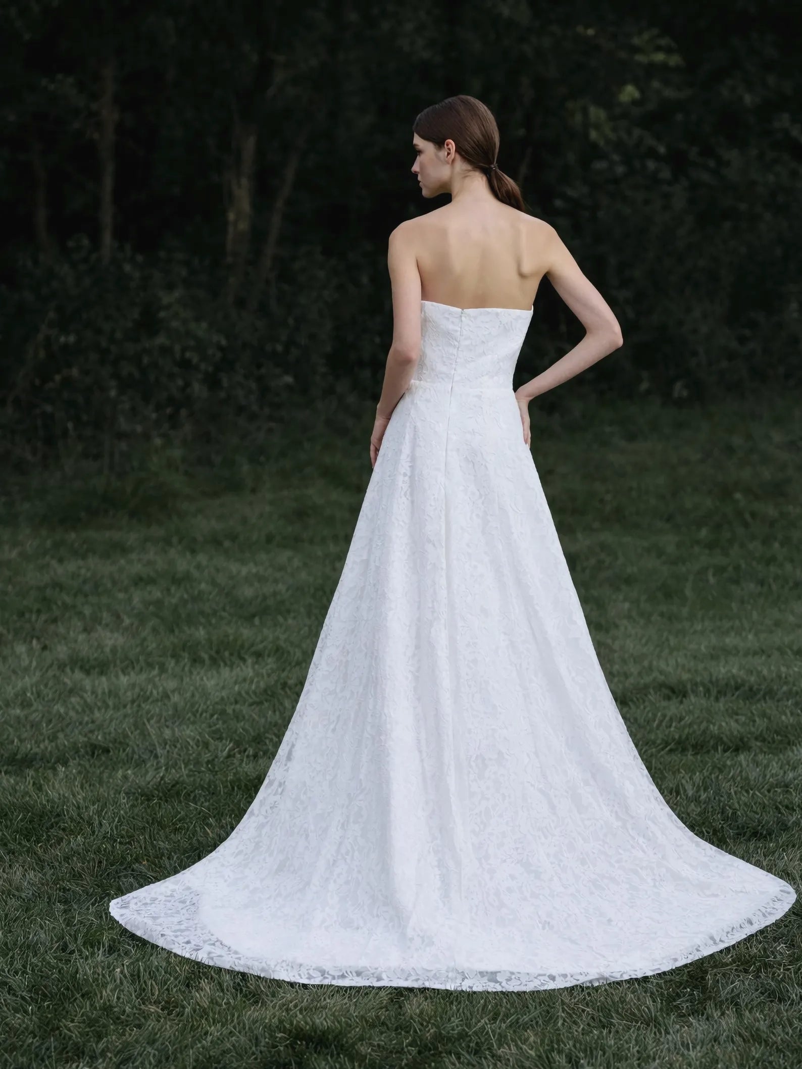 Strapless Lace Wedding Dress