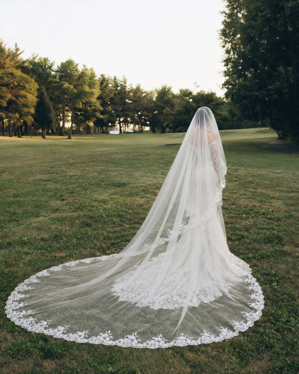 Lace Wedding Blusher Veil