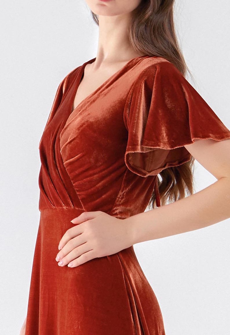 Short Sleeve Velvet Dress