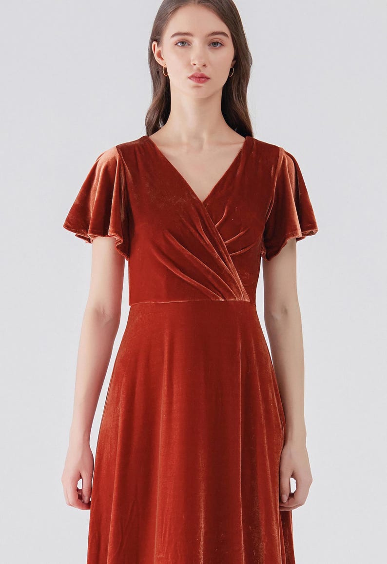 Short Sleeve Velvet Dress