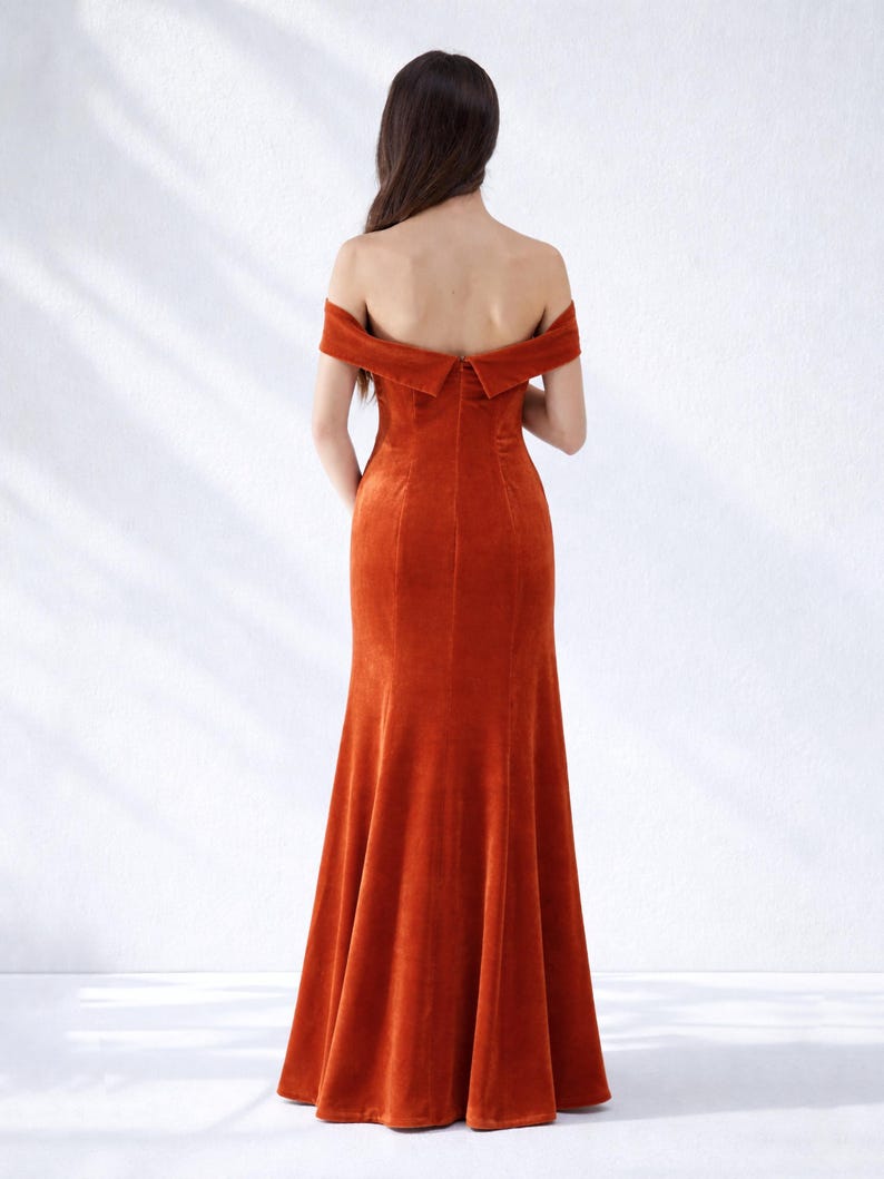Off Shoulder Velvet Dress