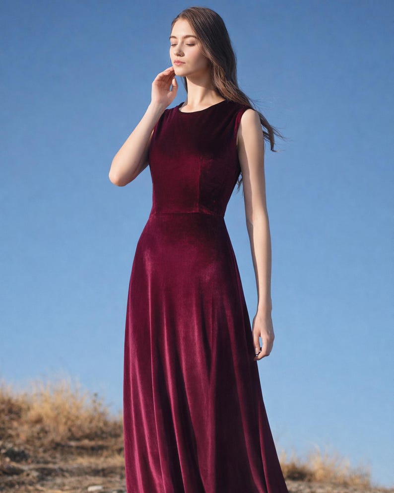 Sleeveless Velvet Dress