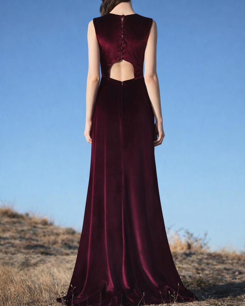 Sleeveless Velvet Dress