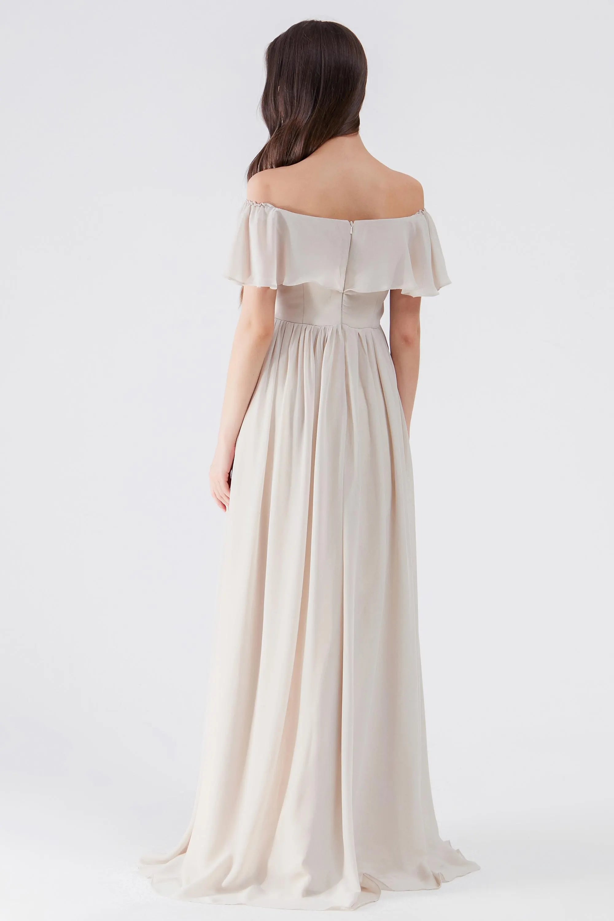 Chiffon Bridesmaid Dress Off Shoulder