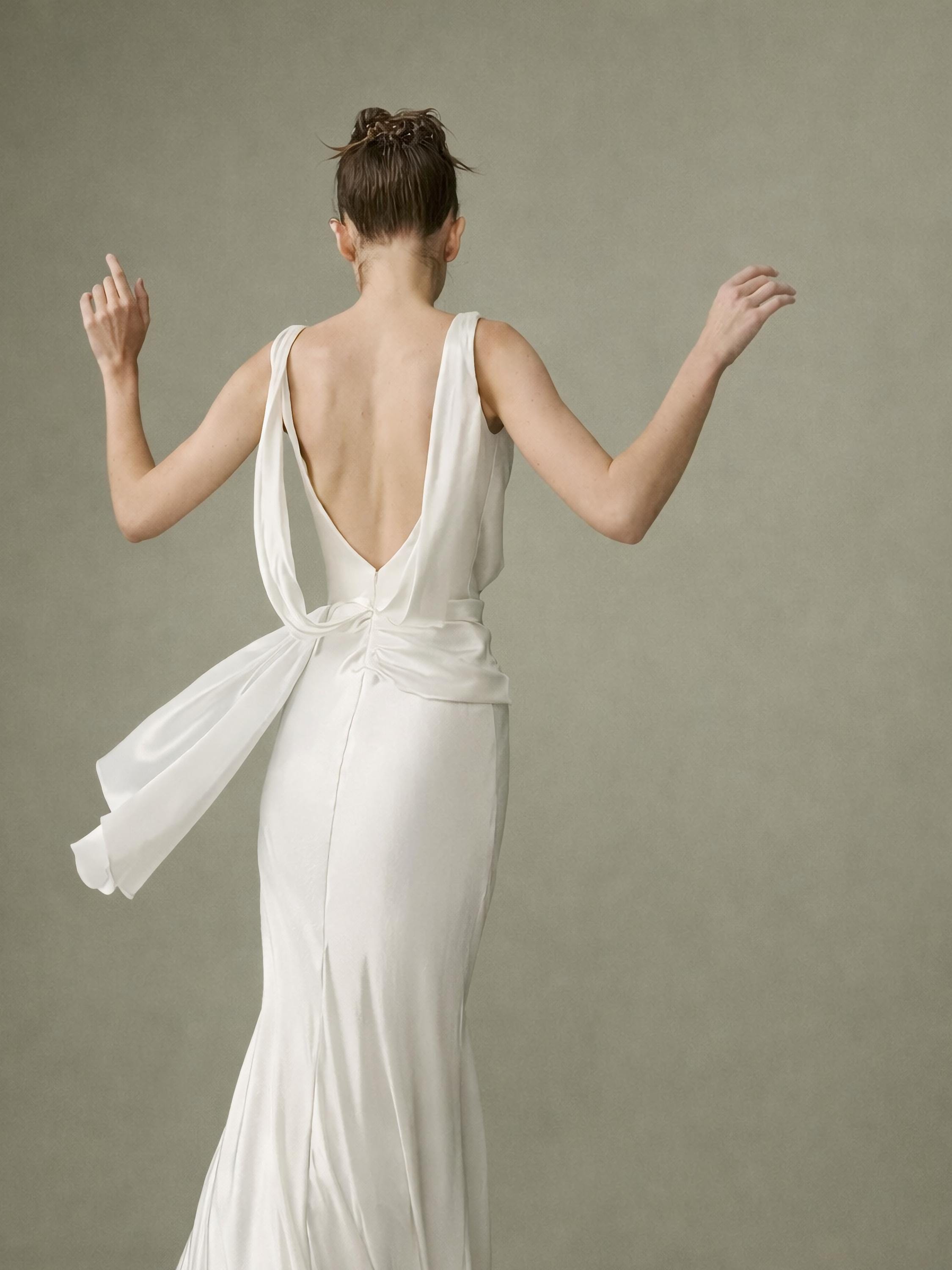 Satin Elopement Wedding Dress