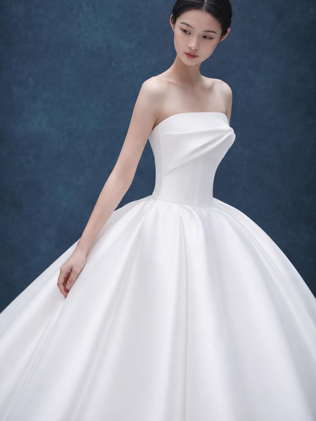 Satin Ball Gown Wedding Dress