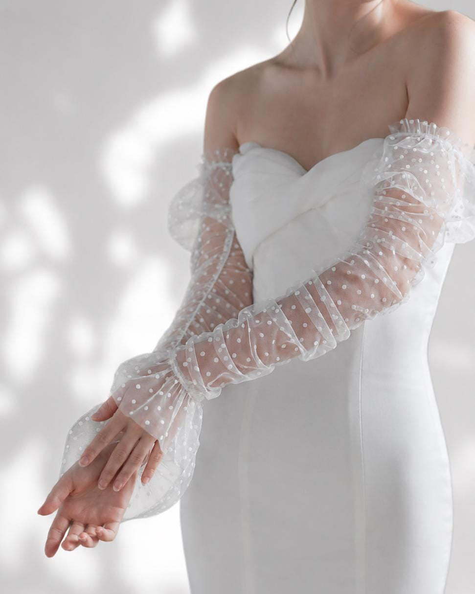 Tulle Wedding Gloves