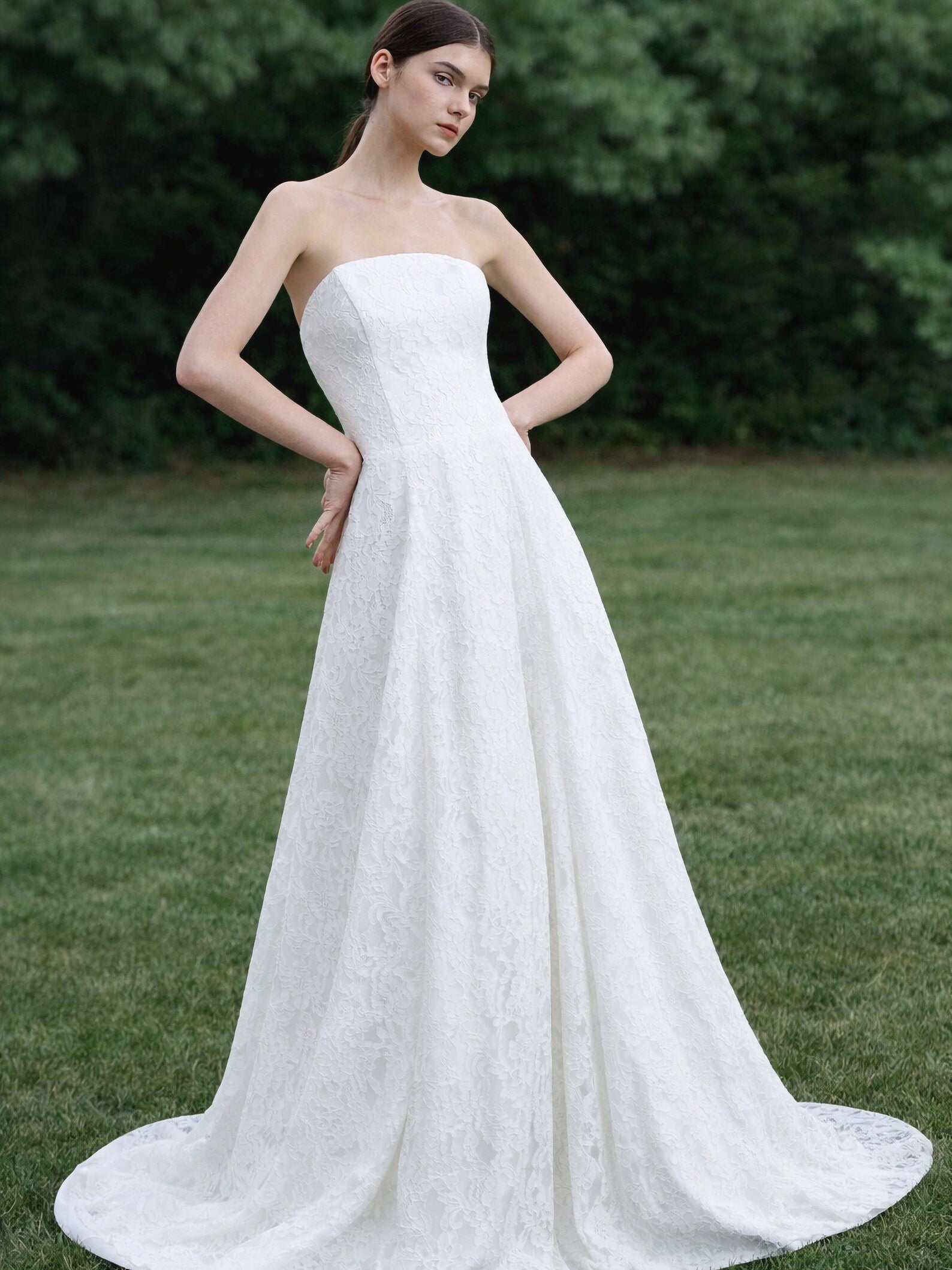 Strapless Lace Wedding Dress