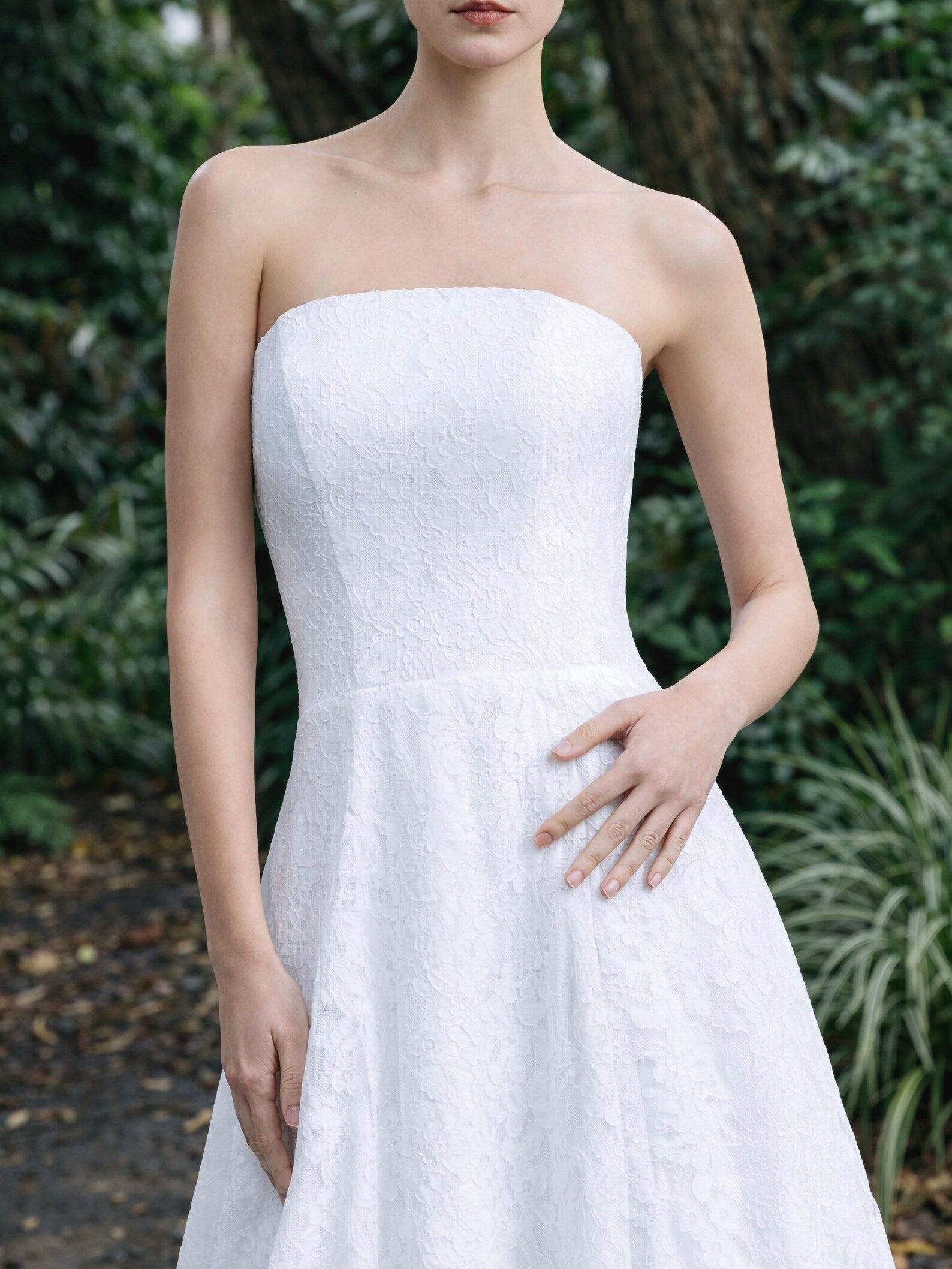 Strapless Lace Wedding Dress