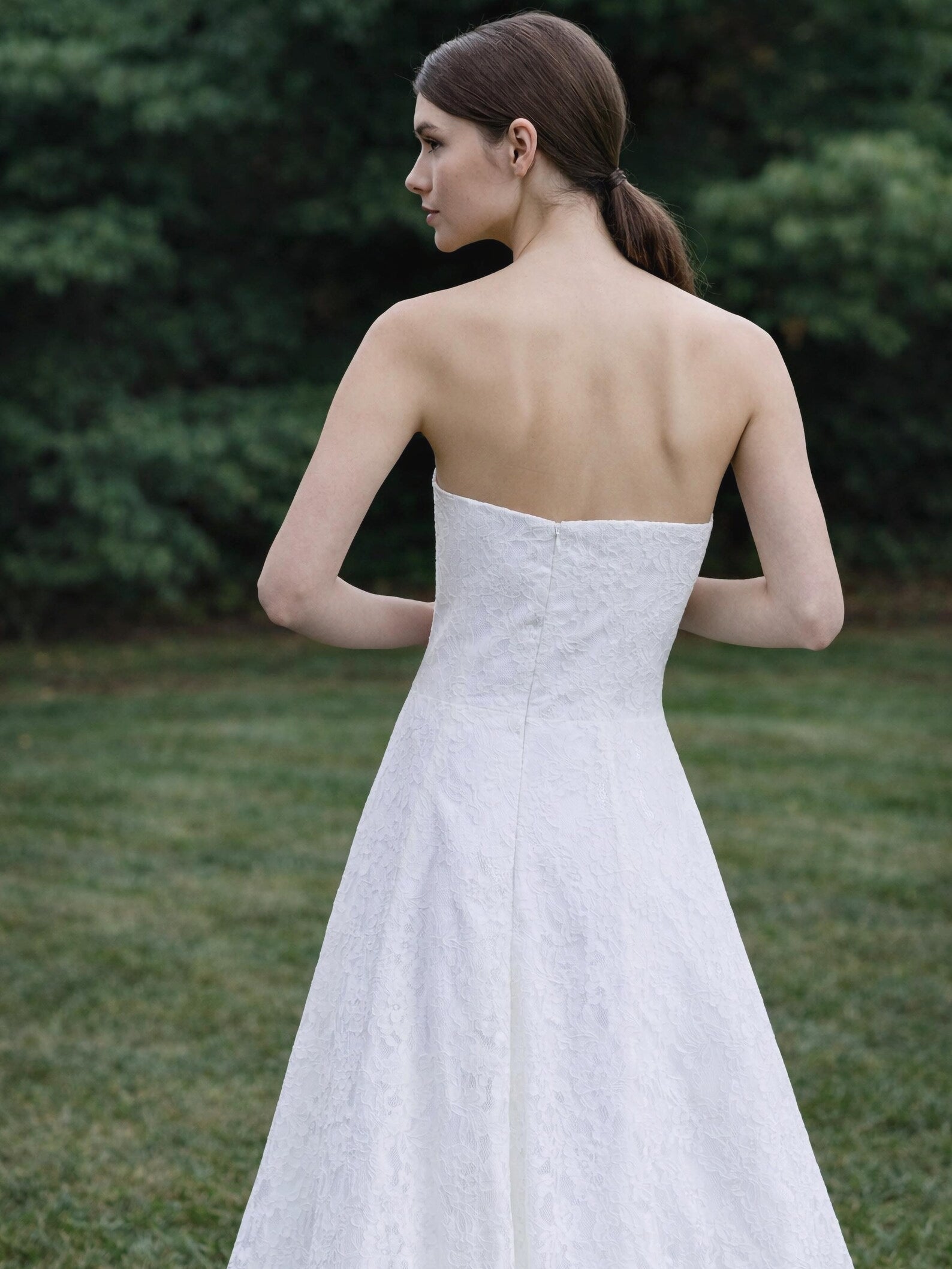Strapless Lace Wedding Dress