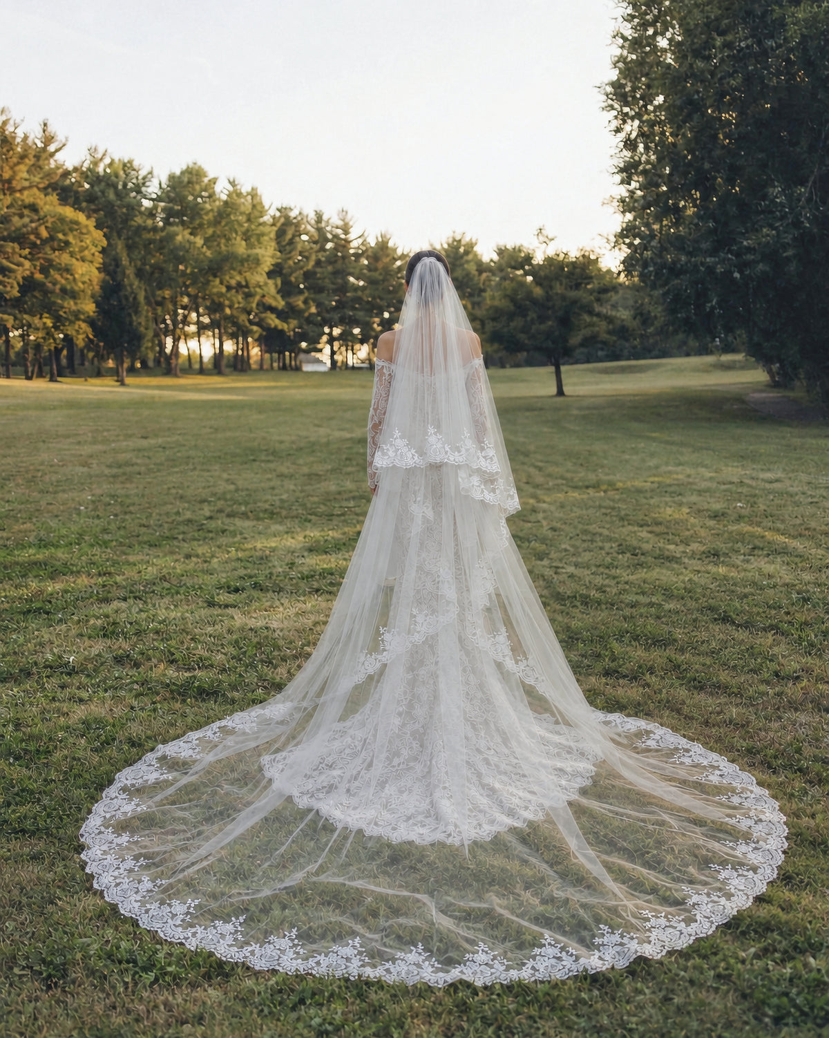 Lace Wedding Blusher Veil