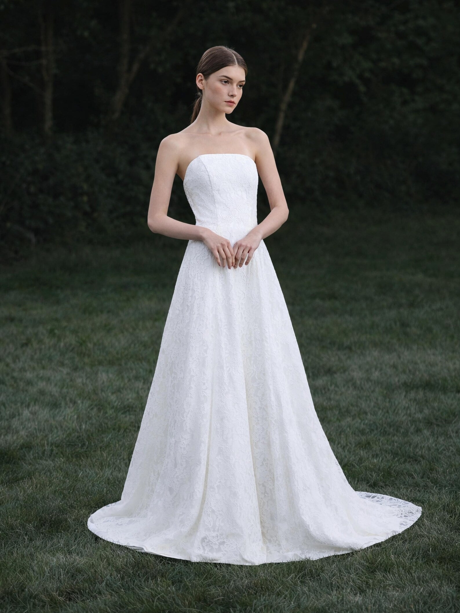 Strapless Lace Wedding Dress