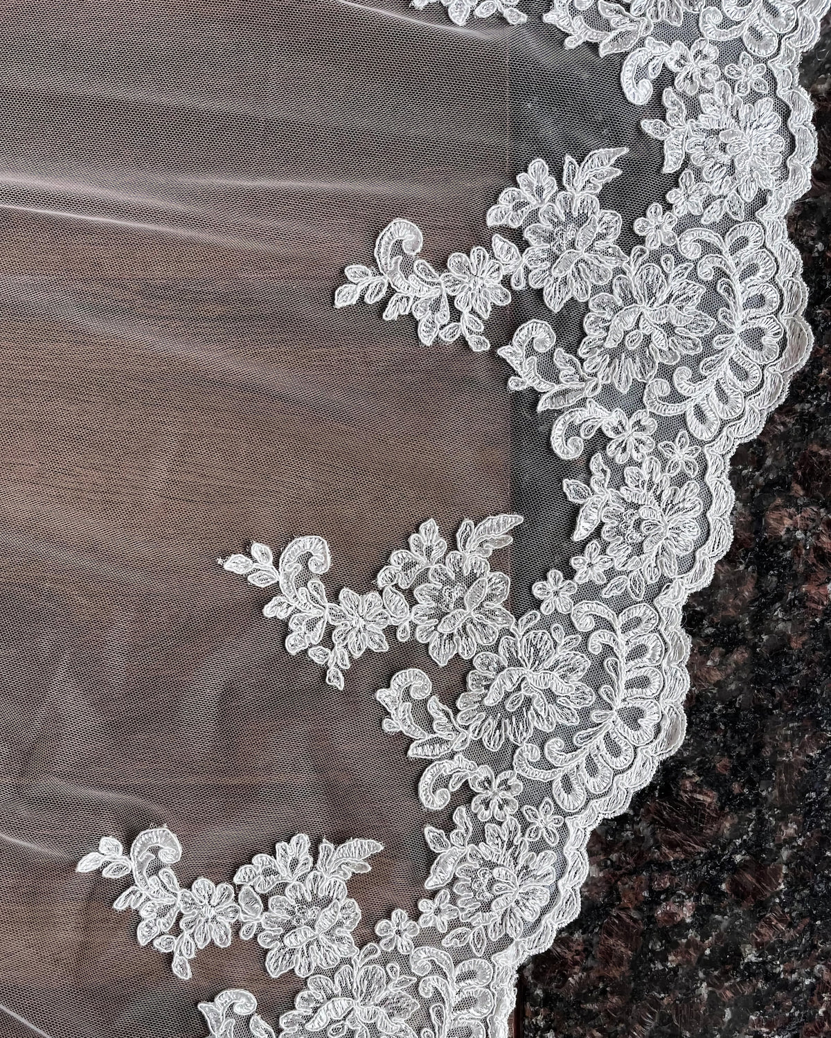 Lace Wedding Blusher Veil