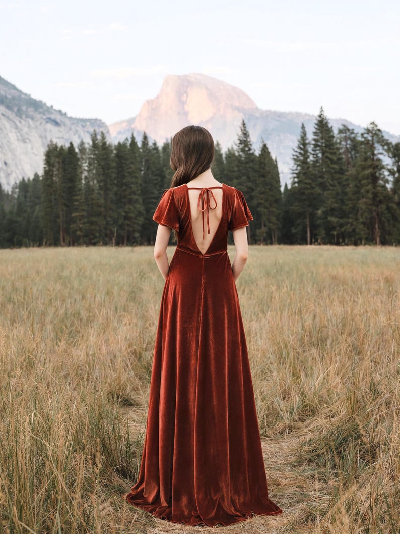 Short Sleeve Velvet Dress