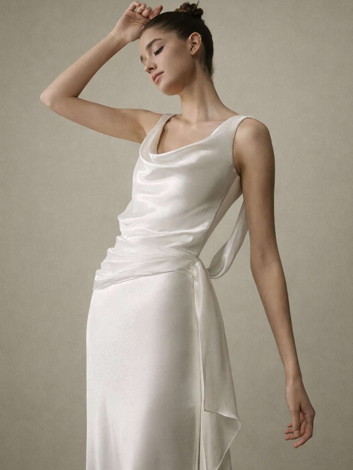 Satin Elopement Wedding Dress