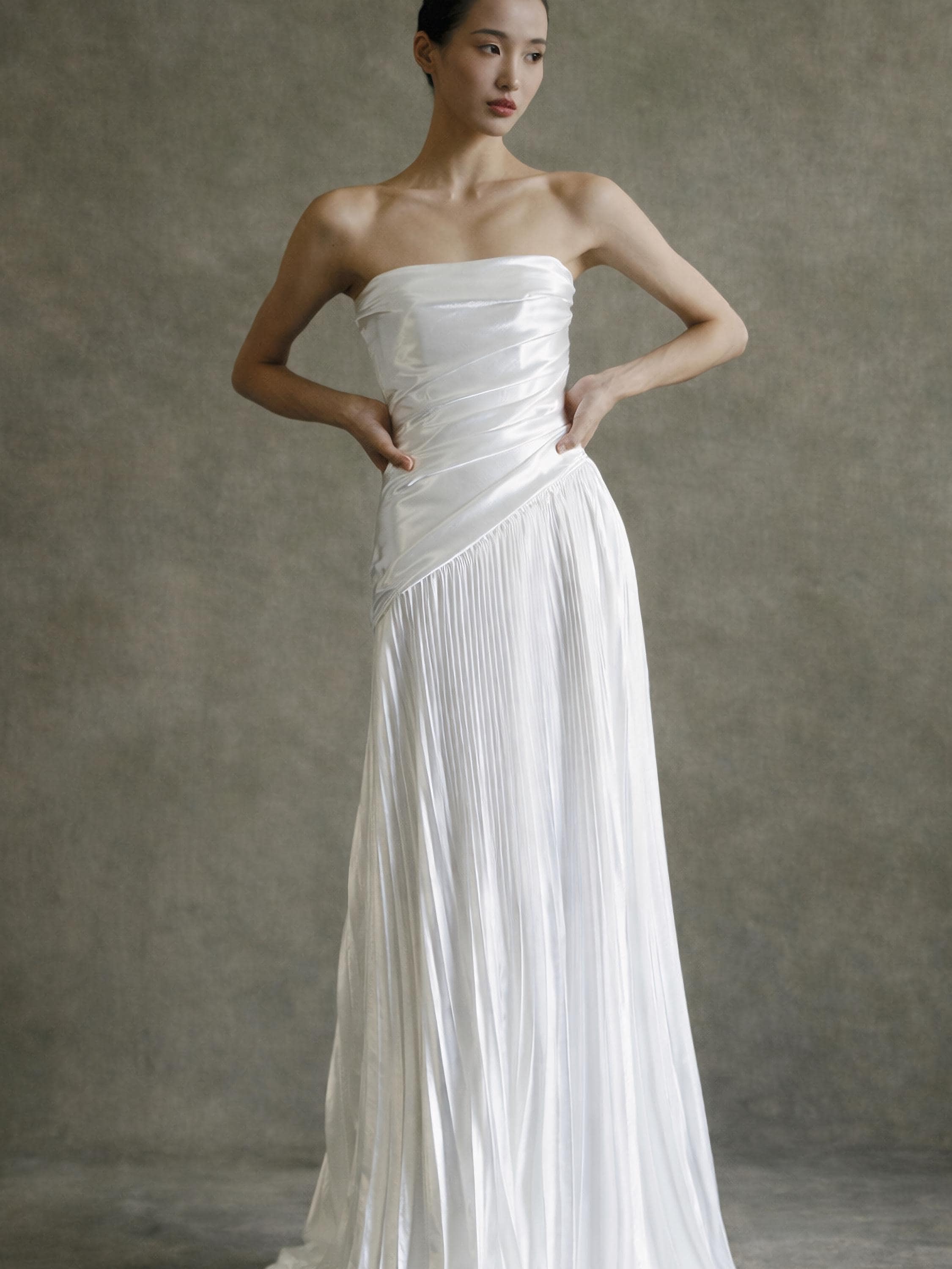 Strapless Wedding Elopement Dress
