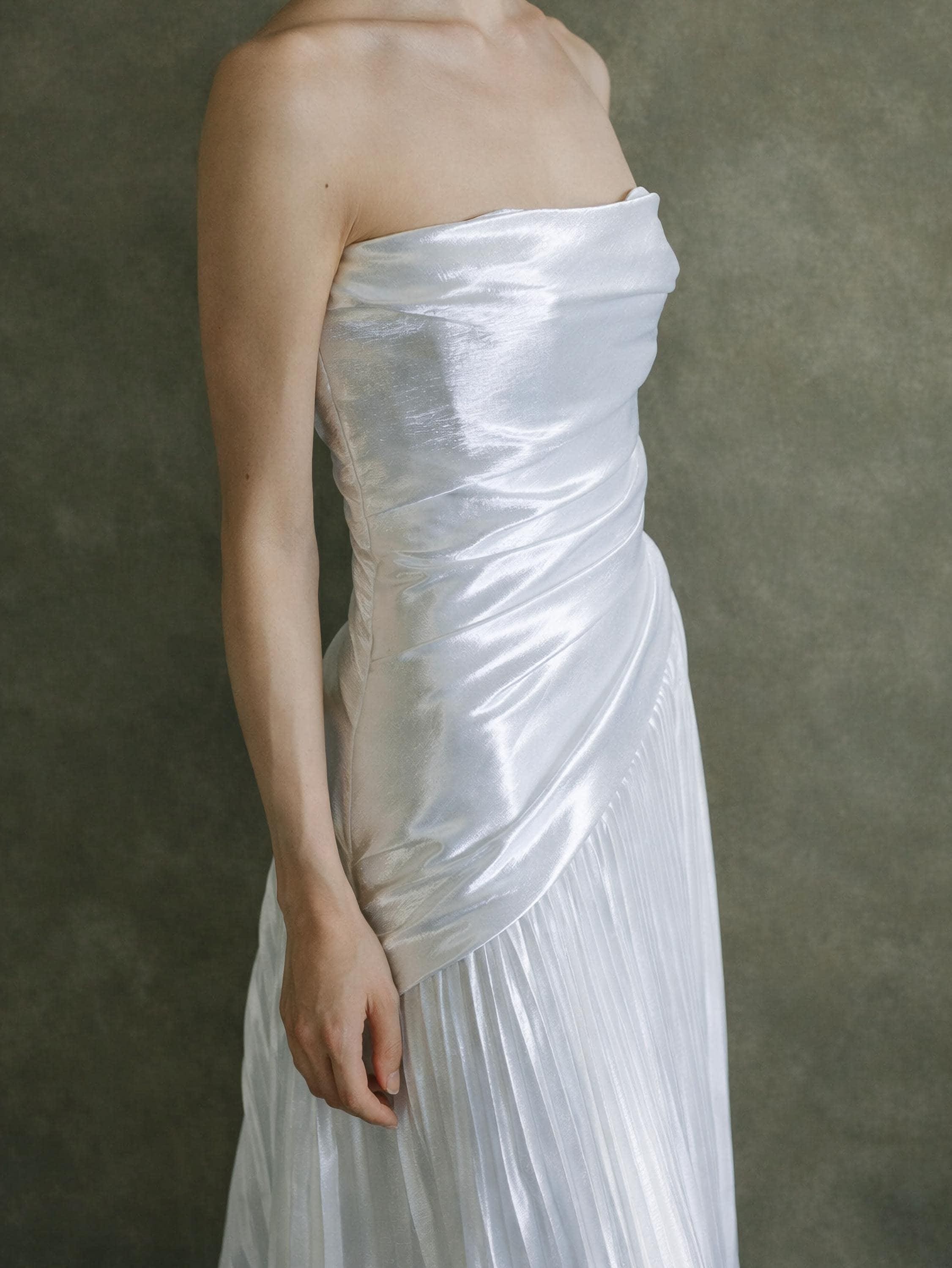 Strapless Wedding Elopement Dress
