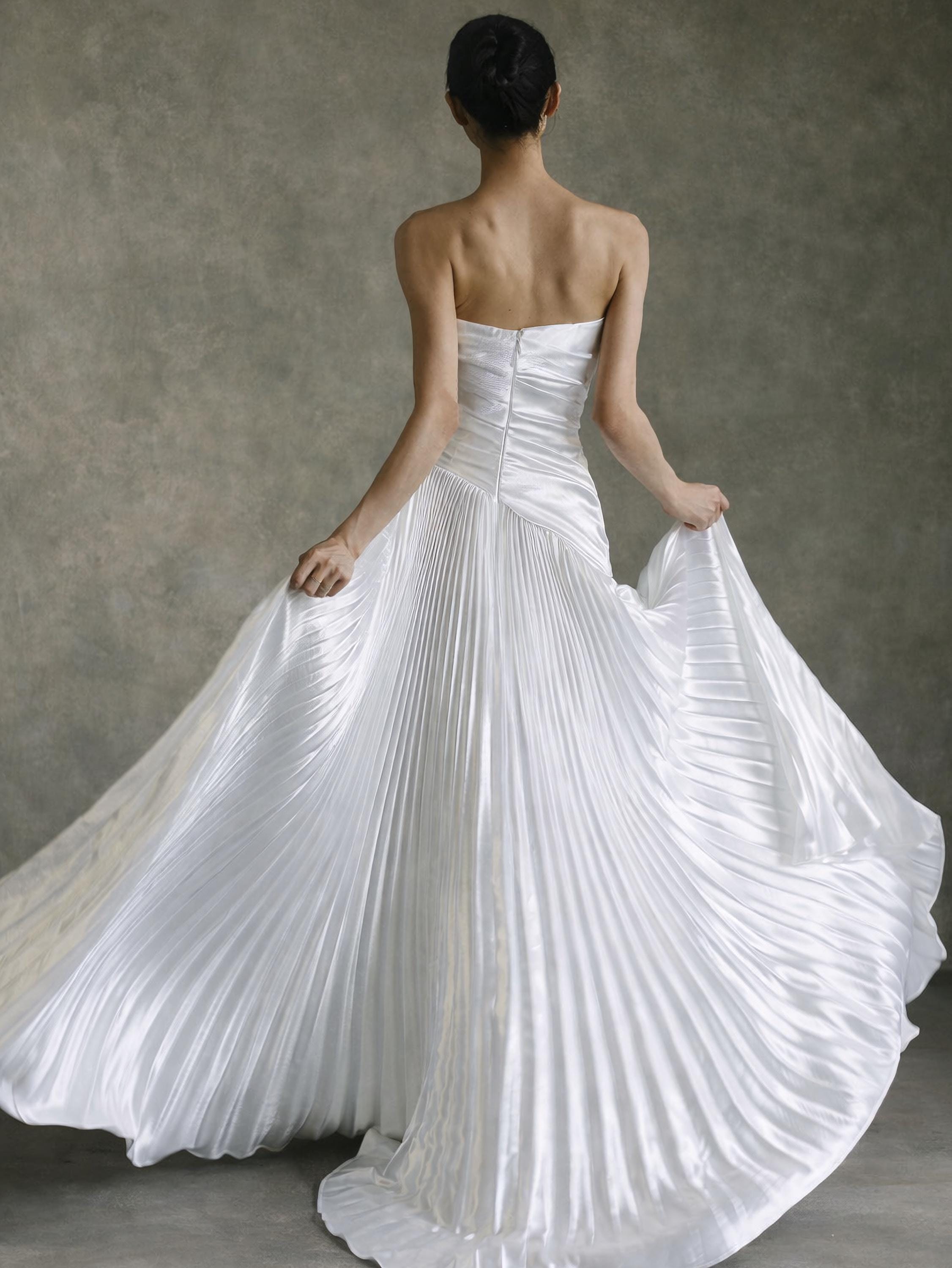 Strapless Wedding Elopement Dress