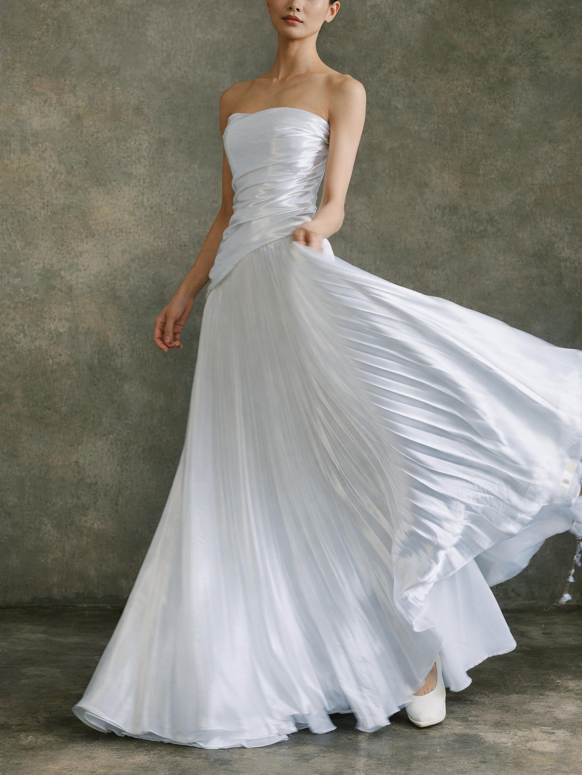 Strapless Wedding Elopement Dress