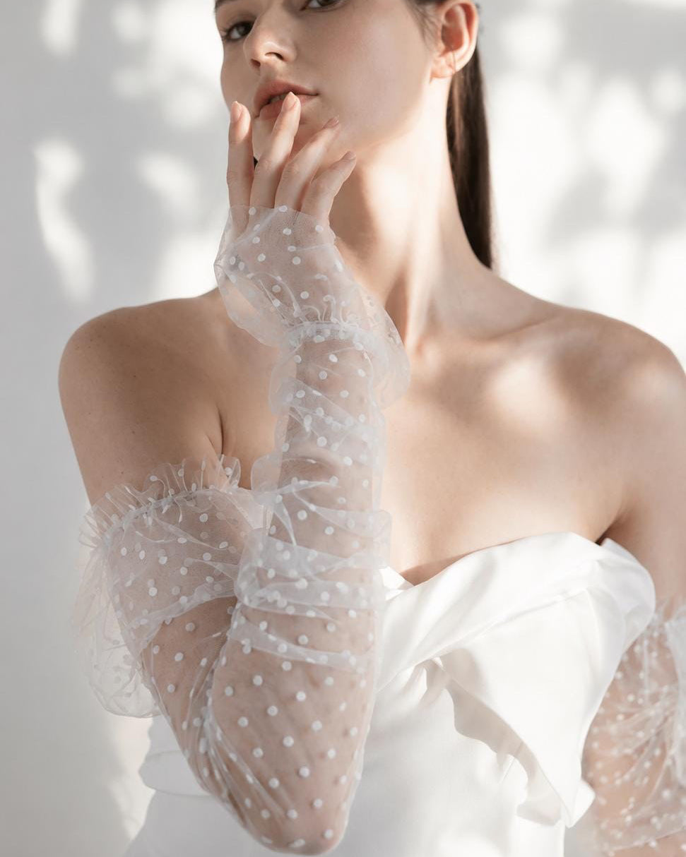Tulle Wedding Gloves